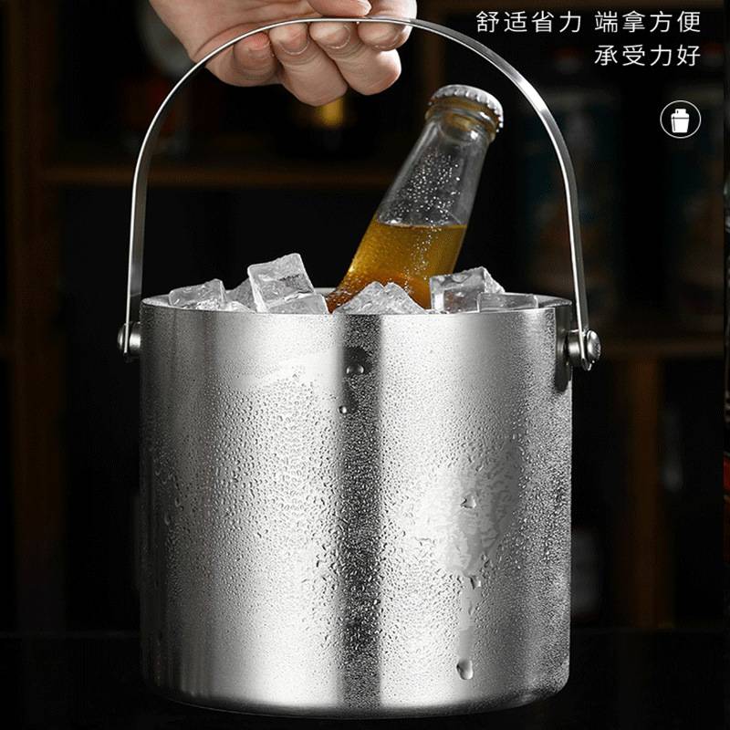 304不锈钢冰桶双层保温保冷高颜值KTV香槟红酒啤酒冰粒冰块桶家用