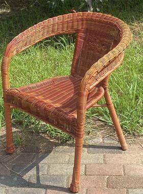 办公椅仿藤编椅子老防VXA年人椅070到8岁电脑摔老年藤人凳子