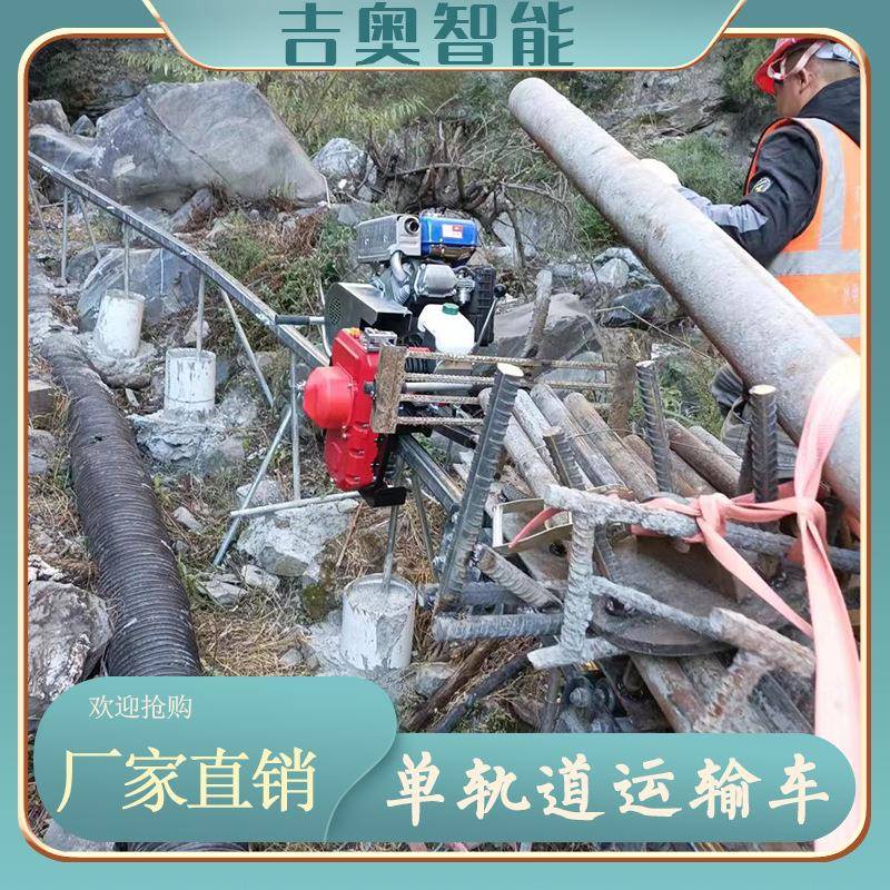 多能汽油道车山地单轨轨运输车茶果园园货物功搬运车光伏板RQK运