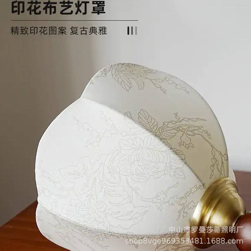 中古风入户过道灯布艺美式复古玄关走廊灯法式中古阳台吸顶灯