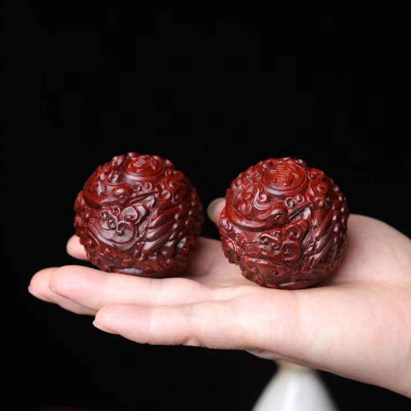 艺木仙居小叶紫檀平木步青云手把件实296保健中球老年人文送玩礼