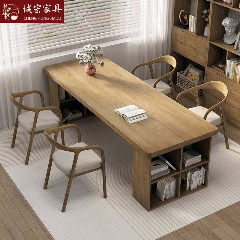 诚宏现代简约木办公桌组合家用大板长实条桌学学生椅习桌WY231222,商业/办公家具,办公电脑桌,淘宝优惠券,粉丝福利购,淘宝优惠卷