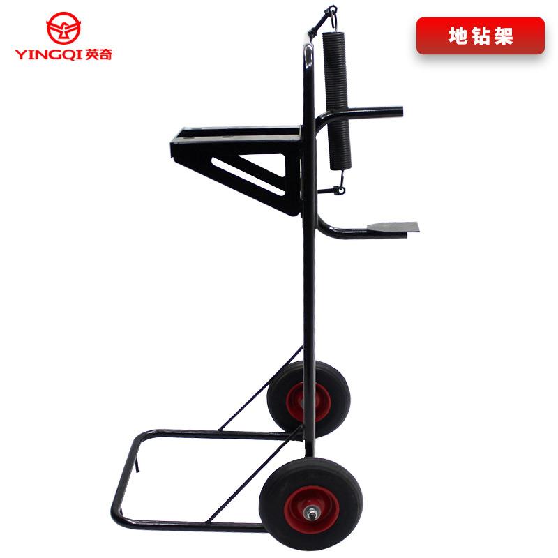 手推式獨輪地鉆架雙輪農用打洞地鉆挖坑架小型種植機用架子