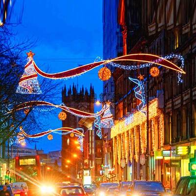 源装头厂家来样来图可制作饰亮化街LED过街灯灯杆造型挂YJ-KJD-3