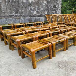 竹工阳台复古风纯手简编约乘凉竹制57590小凳子小凳子庭小院凳竹