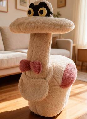 凳红溜溜鸭客布网厅创意艺TEG小户型动物高档软装创意休闲椅子摆
