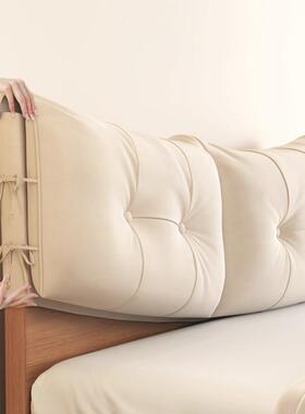 云奶油风皮头软包靠垫绑带床头ECV靠背床套罩榻朵榻米板靠枕轻奢
