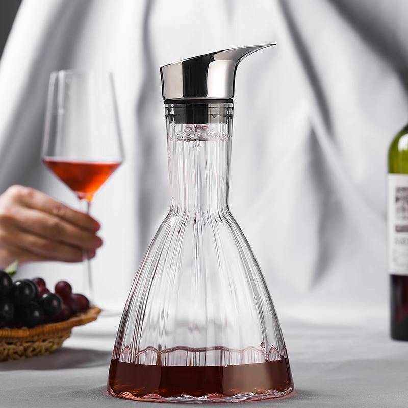 baer条纹瀑布快速红酒醒酒器水晶玻璃分酒器家用商用欧式玻璃酒具