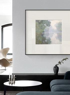 TVO莫奈印象清晨厅派塞餐纳方形室客卧厅装饰画小众复古留白卡纸