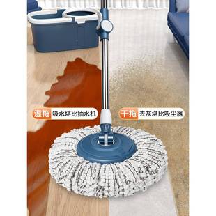 免手洗甩干818拖地厚神器加2单把桶一拖净拖布 旋转拖家用204新款