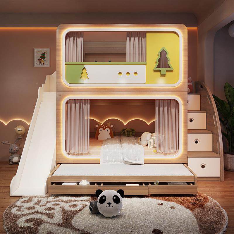 原木儿童树屋小户型童床床子上男女双儿童床层色床姐弟高低母儿上,住宅家具,儿童床/儿童抽拉床,淘宝优惠券,粉丝福利购,淘宝优惠卷