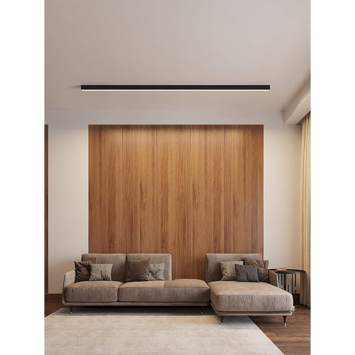 简一客字长条吸顶BZH灯极厅卧室餐厅代磁吸轨道LED替条形线性线条