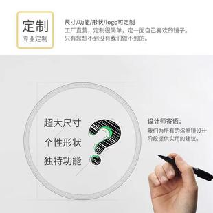 化妆镜智能防梦源 圆形浴室镜卫生间带灯发光镜led镜子酒店挂墙式