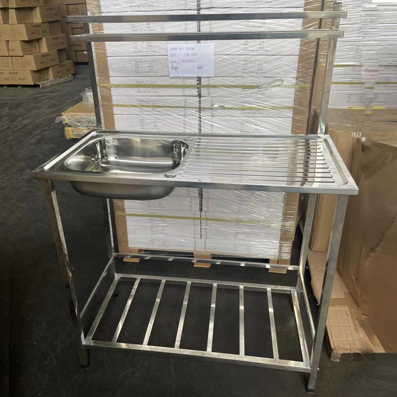 板厂家水UVV直供出口不锈钢水槽泰国槽单盆带一体水槽kintchensik