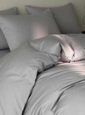 A全棉四件套10类0纯CQW棉长绒棉母婴级纯单色被套床床笠款床上件