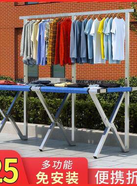 地摊谷架子摆叠地摊折1货架夜市摆摊折叠桌子地推子移架动无从