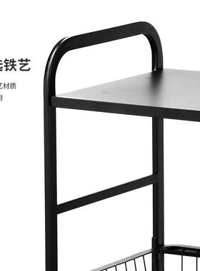 新款黑色纳五置物可架厨房置物架多层收PRE纳篮以移动收多层功能