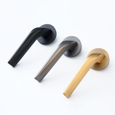 拉丝金门锁卧室AVU房内间分体锁木门锁室门具简约分体锁磁吸静音