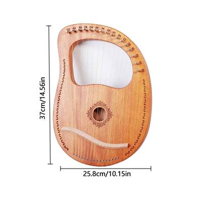 16弦莱雅琴小众竖小里乐器易学便携式小型拉BFD琴琴拨片颜色随机