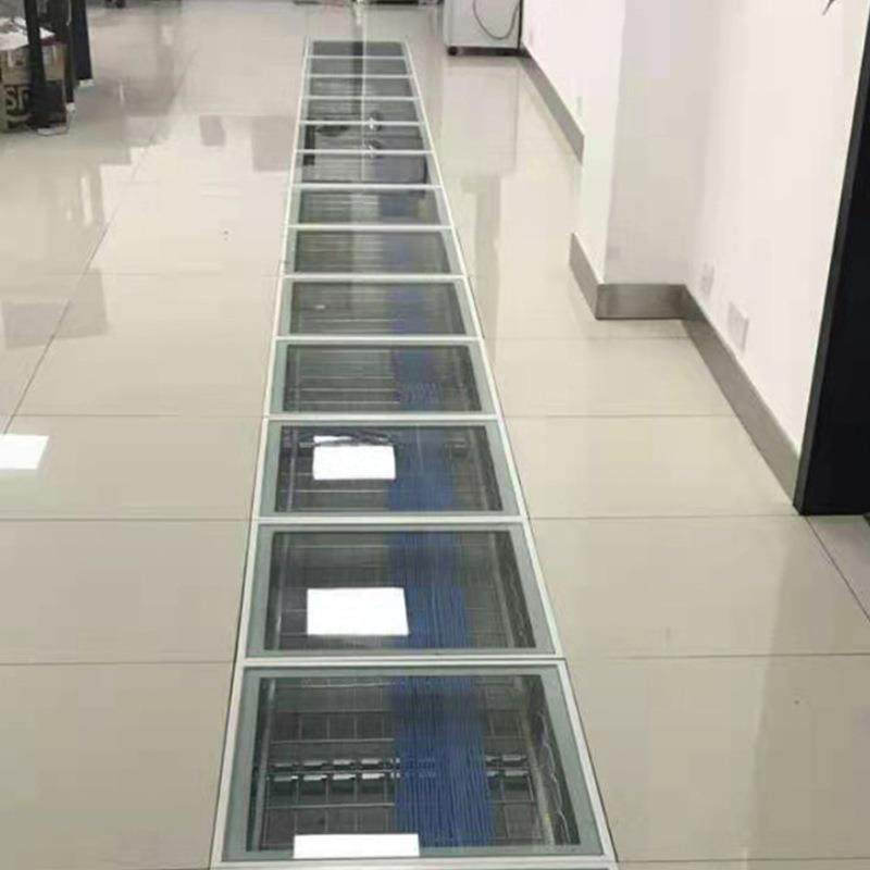 全钢透明玻璃防静电地高板0架明981抗静电活地板60600机房监动控