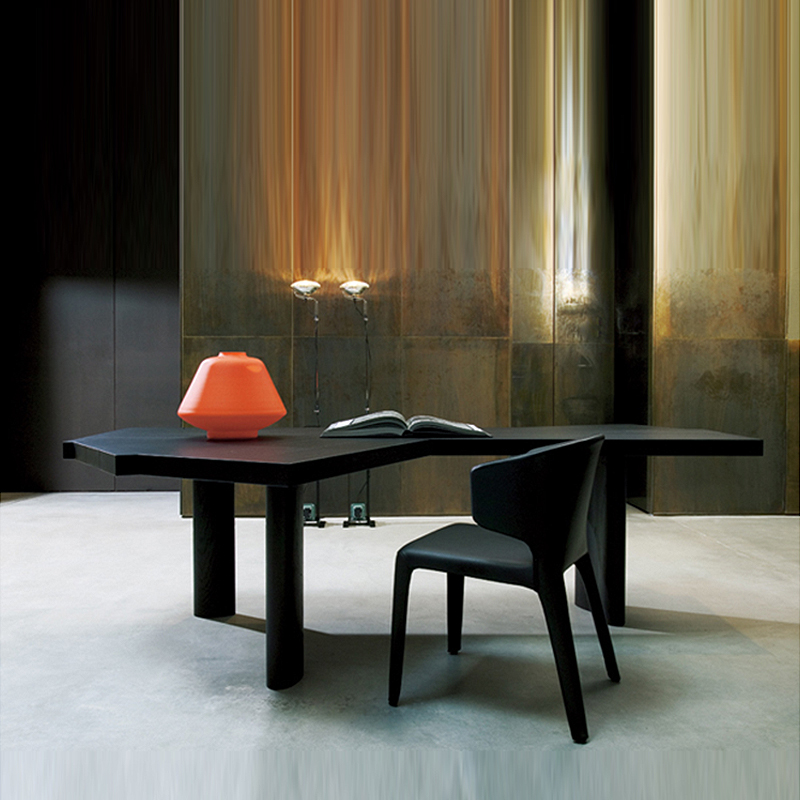 意式CASSINA轻奢o书桌极简设计师中古实木办公电脑桌书房创意桌子