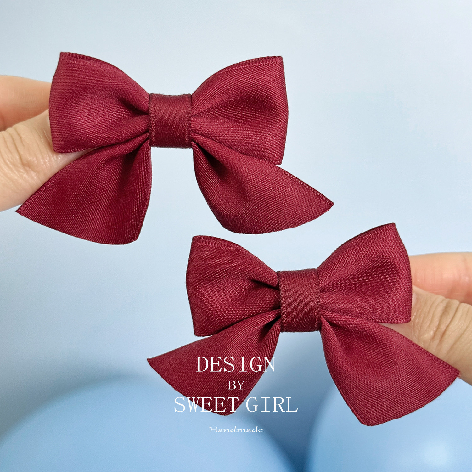 【3件8折】儿童蝴蝶结发夹头饰女孩红色对夹发饰2026新款宝宝发卡