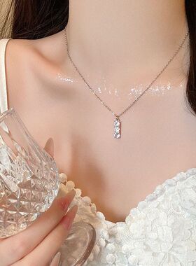 一字超闪高级感女饰品个性轻奢