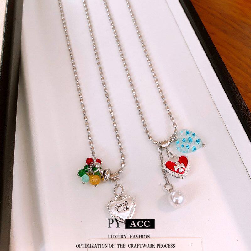 设计〖爱心项饰项链彩祈心链坠