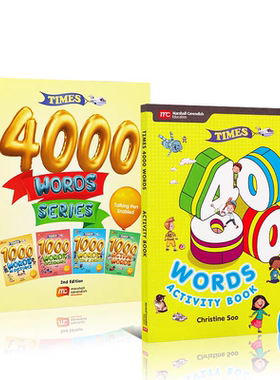 点读版Times 4000 words series 小达人点读英文4000词幼儿少儿英语核心词汇4000词常见图解字典日常口语情景对话中英双语发音