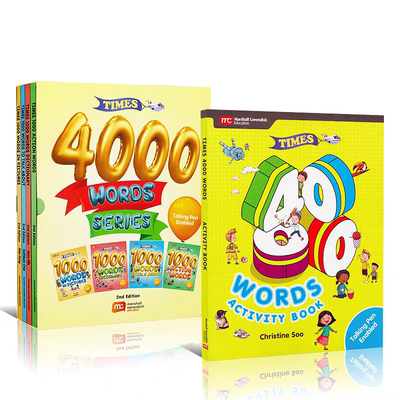 点读版Times 4000 words series 小达人点读英文4000词幼儿少儿英语核心词汇4000词常见图解字典日常口语情景对话中英双语发音