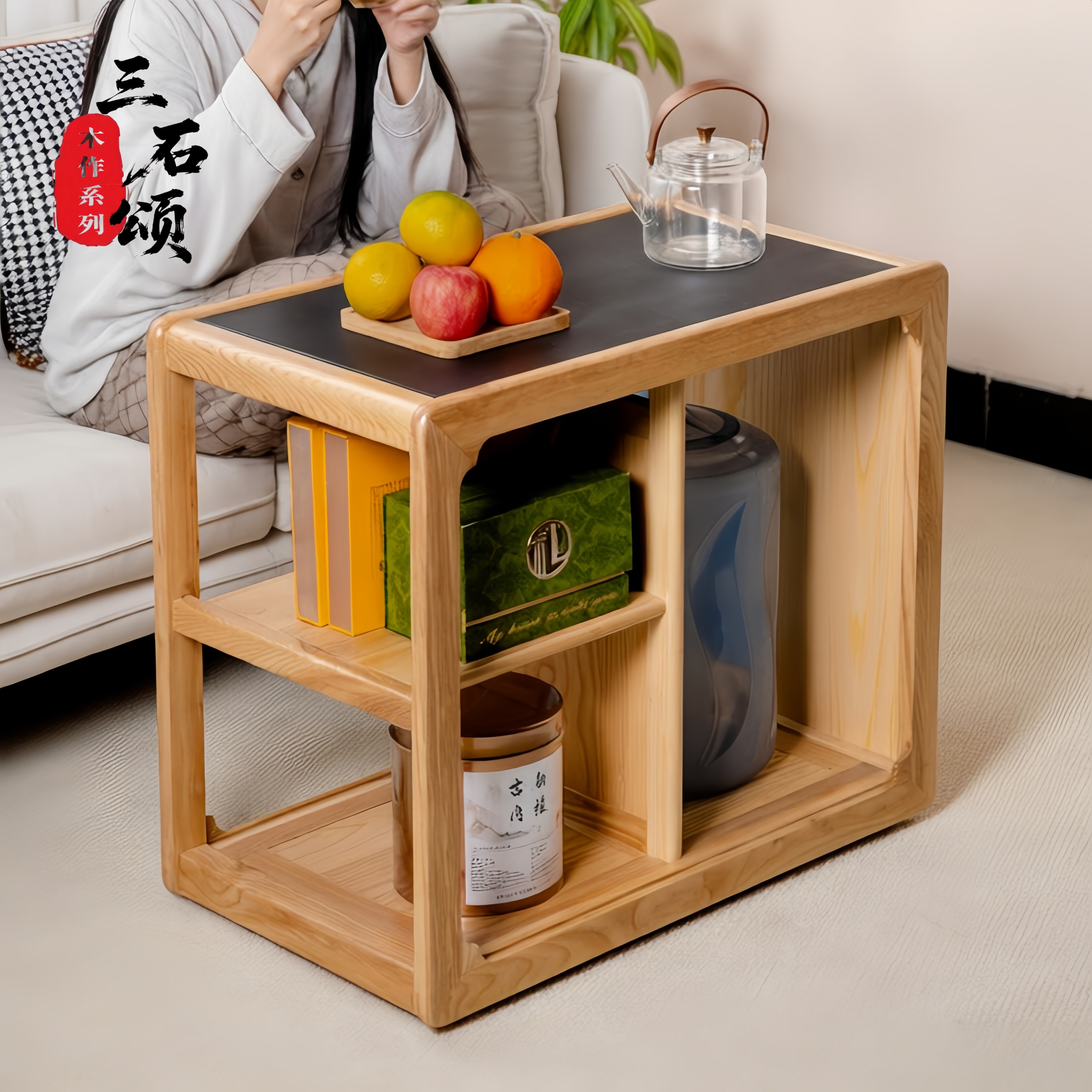 白蜡木简约茶水柜可移动茶桌边柜客厅阳台家用小茶台原木风餐边柜,住宅家具,茶几,淘宝优惠券,粉丝福利购,淘宝优惠卷