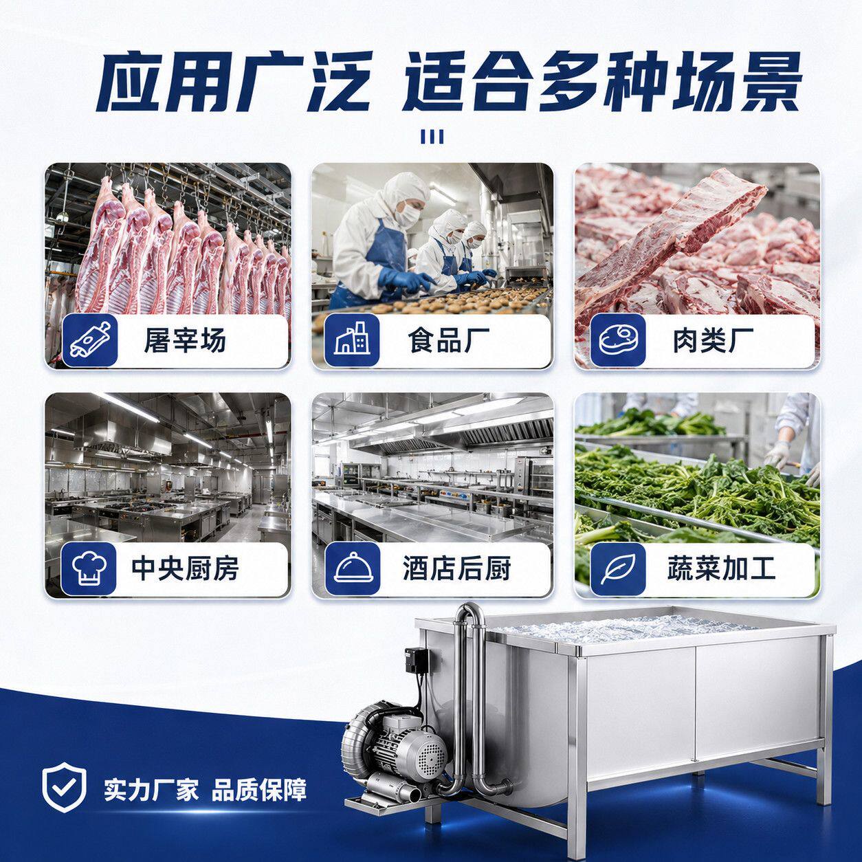 商用不锈钢气泡解冻池牛羊肉鸡爪鸭爪化冻缓化机蔬菜清洗设备