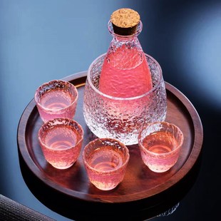 玻璃小酒杯套装 日式 清酒杯酒壶喝酒果酒杯白酒家用分酒器酒具礼盒