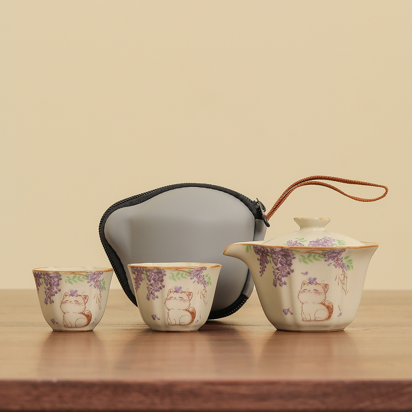 一壶二杯旅行便携式外出茶具套装