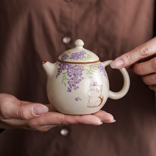 汝窑龙蛋壶泡茶小茶壶一人用