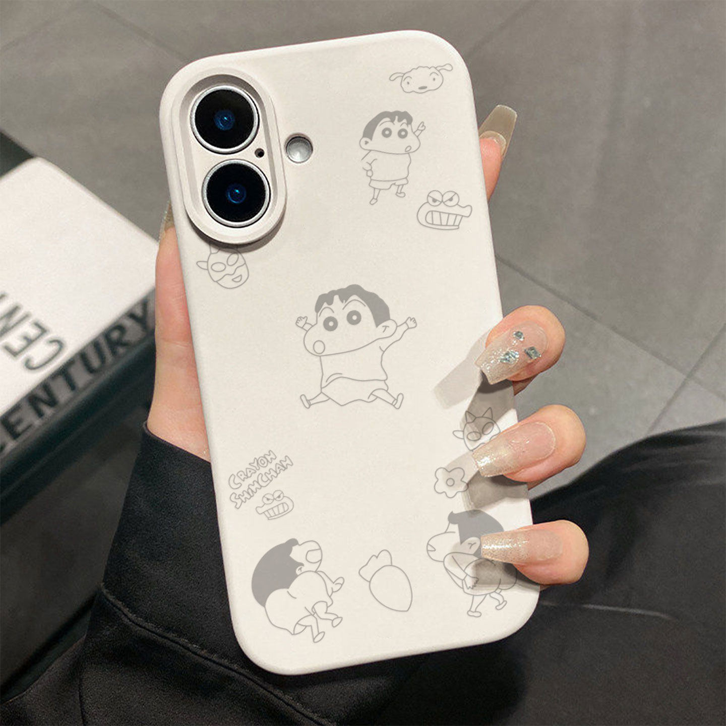 萌趣小新萝卜适用于苹果17promax手机壳液态硅胶iPhone16pro保护套情侣15新款创意14超好看独特13全包12超火