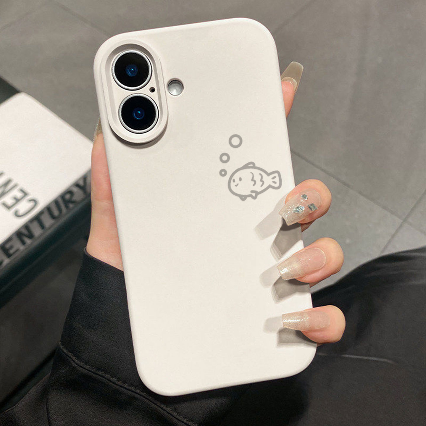 泡泡鱼适用于苹果17promax手机壳液态硅胶iPhone16pro保护套情侣15新款创意14超好看独特13全包12超火软壳