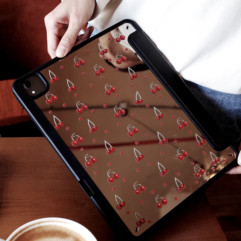 JUEVES星期四心碎樱桃iPad保护套带笔槽Air4磁吸mini6苹果2022三折12.9全包ipad10翻盖air5