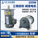 立式 tvt天力齿轮减速电机三相380V 调速机100W单相异步机现货