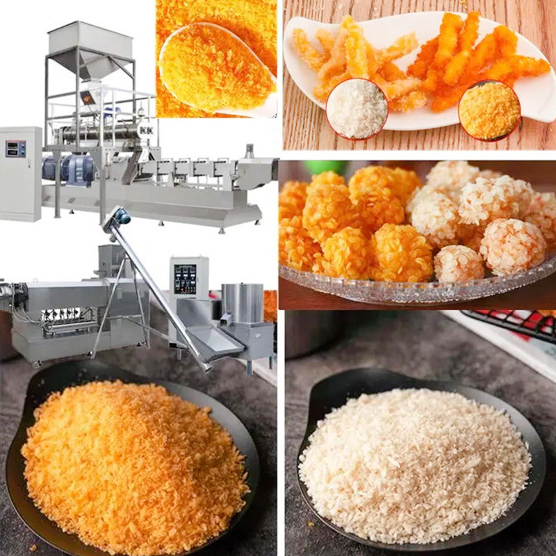 大型面包糠膨化机 面包糠生产线 大型雪花片设备 小型面粉膨化机