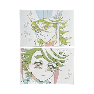 鬼灭之刃明信片线稿童磨两张 高清散货 上弦童磨幼年鬼灭谷子徽章