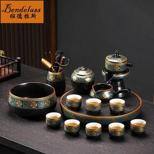 古韵中式 功夫茶具套装 家用茶盘高端泡茶壶盖碗茶叶罐茶道礼品盒装