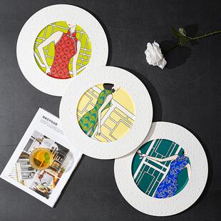 餐厅意面点心餐盘 创意西餐牛排盘酒店西餐厅平盘轻奢凉菜盘子时尚