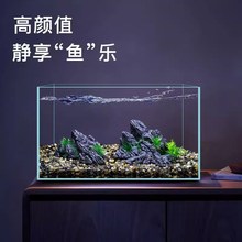 鱼缸小型客厅e超白玻璃缸生态缸氧气泵过滤器一体机金鱼缸造景全