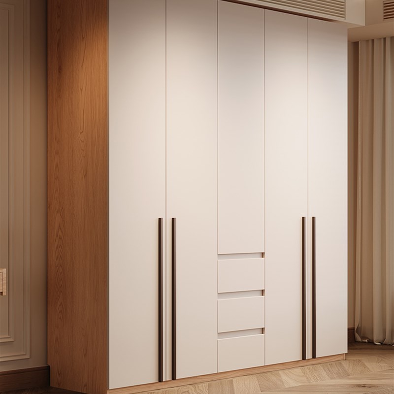 莫干山衣柜家用卧室实木抽屉柜子2025新款爆款小户V型大衣橱可定