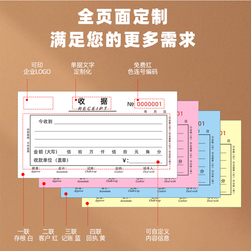 易复得纸品定制收据印刷销货清n单售货小票送货单进出仓单财务凭