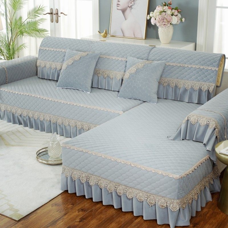 2021b年新款毛绒全包沙发垫四季通用简约防滑垫子皮沙发套罩全盖