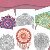 曼荼罗系列精装 成人减压着色书G创意DIY彩色铅画着色书 版