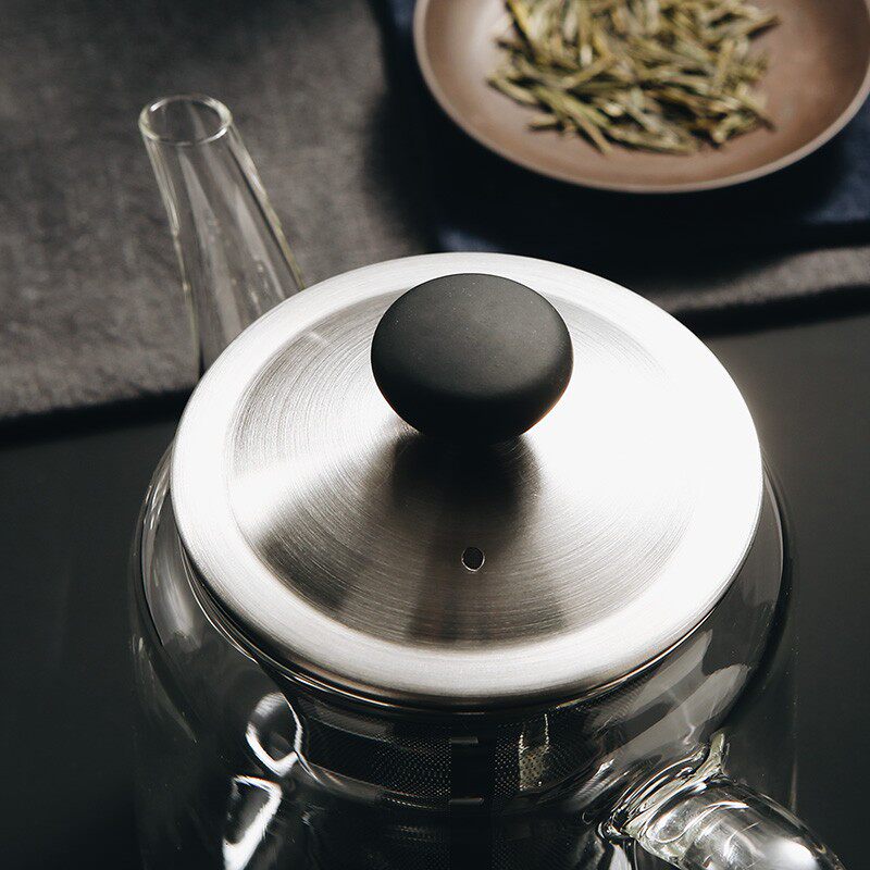 雅风纯手工玻璃茶壶耐高温加厚烧水壶电陶炉O泡茶壶不锈钢家用茶