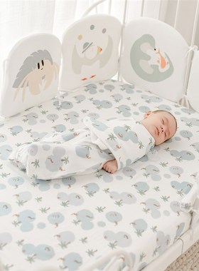 【床品】Nest Designs新生儿婴儿床上用品宝宝T床笠床围四季被盖